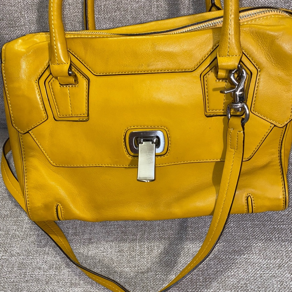 Botkier Yellow Shoulder Bag with Structured Design